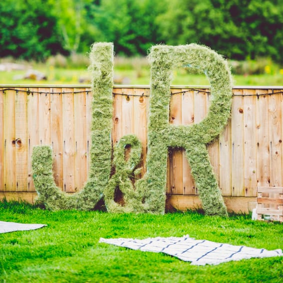 Giant Initial Letters Wedding Decor