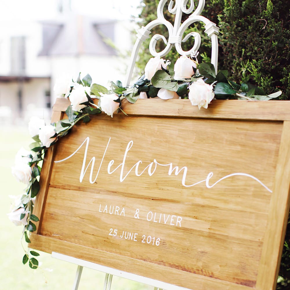 Wooden Wedding Welcome Sign