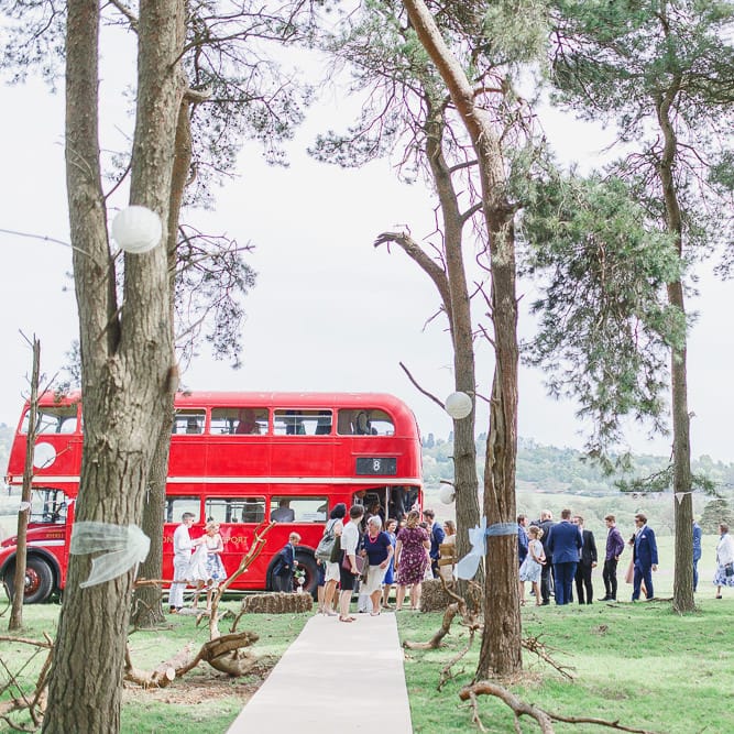 Red London Bus Wedding Transport