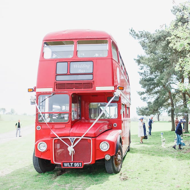 Red London Bus Wedding Transport