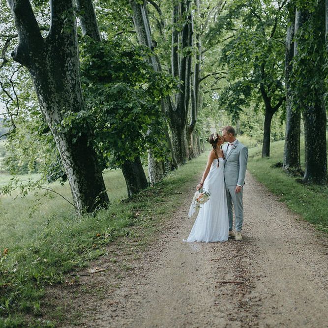 Bride & Groom Forest Portrait