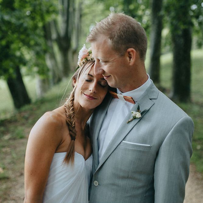 Bride & Groom Forest Portrait