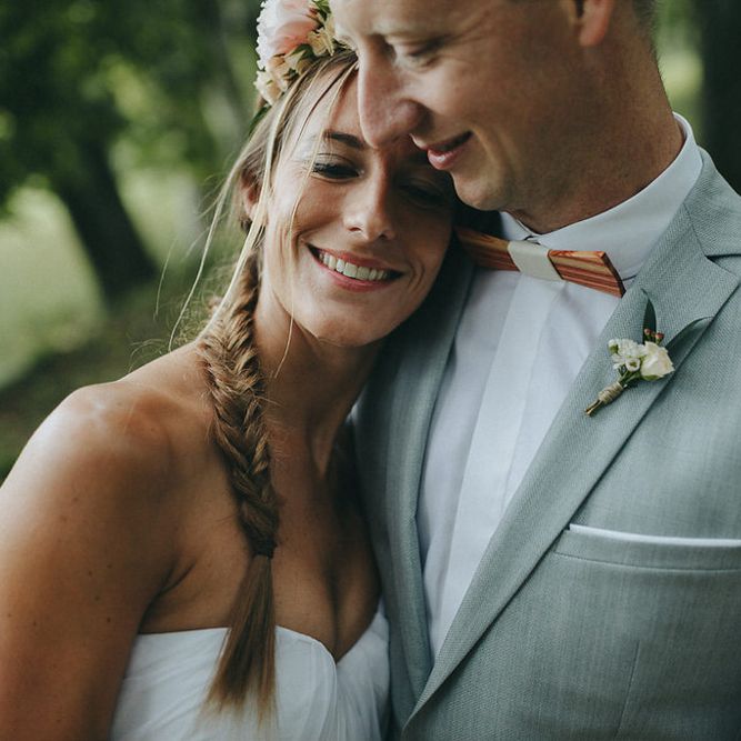 Bride & Groom Forest Portrait