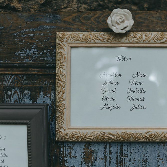 Framed Table Plan