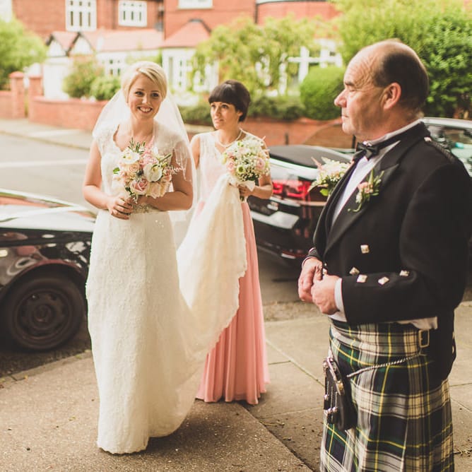 Bride in Rosetta Nicolini ‘Scarlett’ Bridal Gown