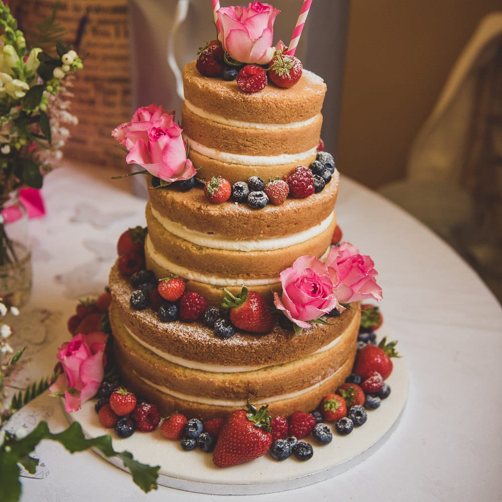 Homemade Naked Wedding Cake