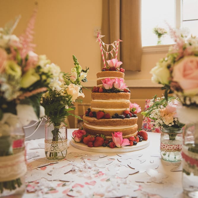 Homemade Naked Wedding Cake