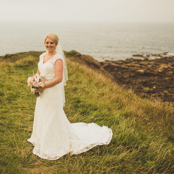 Bride in Rosetta Nicolini ‘Scarlett’ Bridal Gown