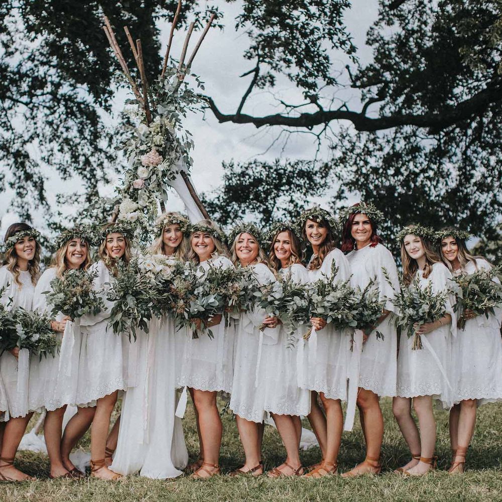 Abbi From Save The Date Magazine Gets Married Wearing Margaux Taridts & Grace Loves Lace Outdoor Festival Wedding With Tipis, Bell Tent Camping & Festoon Lights