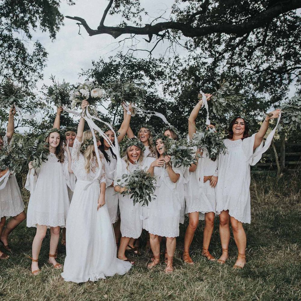 Abbi From Save The Date Magazine Gets Married Wearing Margaux Taridts & Grace Loves Lace Outdoor Festival Wedding With Tipis, Bell Tent Camping & Festoon Lights
