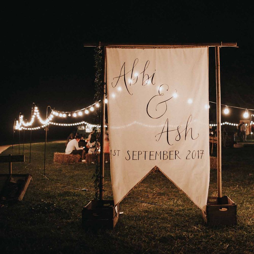Abbi From Save The Date Magazine Gets Married Wearing Margaux Taridts & Grace Loves Lace Outdoor Festival Wedding With Tipis, Bell Tent Camping & Festoon Lights
