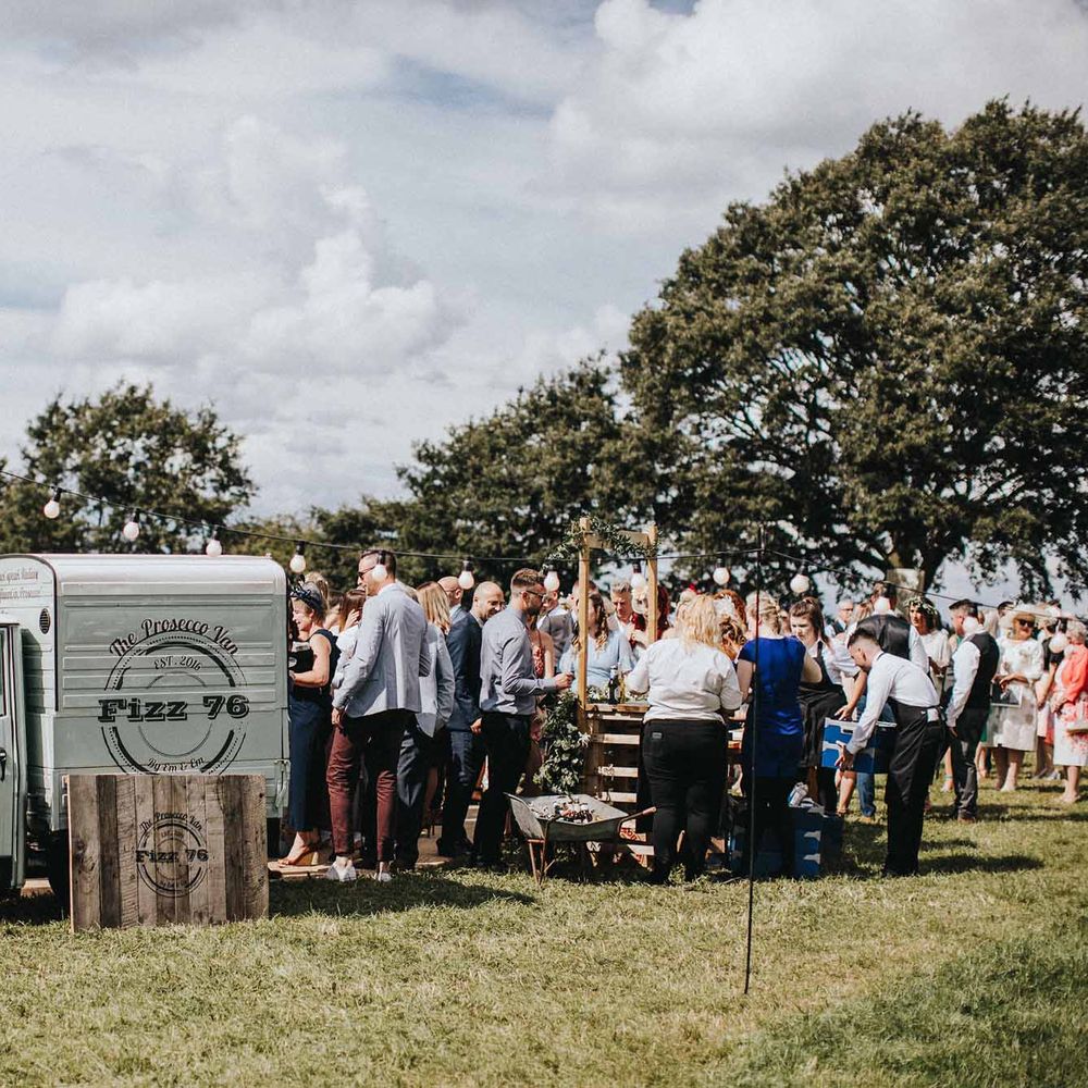 Abbi From Save The Date Magazine Gets Married Wearing Margaux Taridts & Grace Loves Lace Outdoor Festival Wedding With Tipis, Bell Tent Camping & Festoon Lights