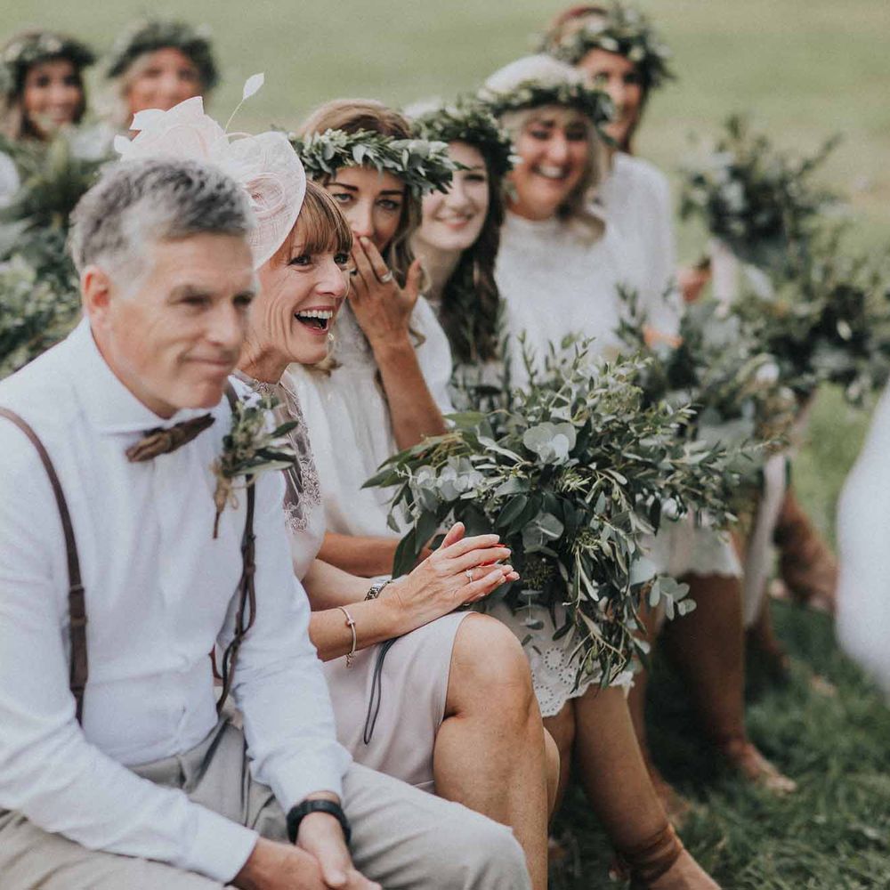 Abbi From Save The Date Magazine Gets Married Wearing Margaux Taridts & Grace Loves Lace Outdoor Festival Wedding With Tipis, Bell Tent Camping & Festoon Lights