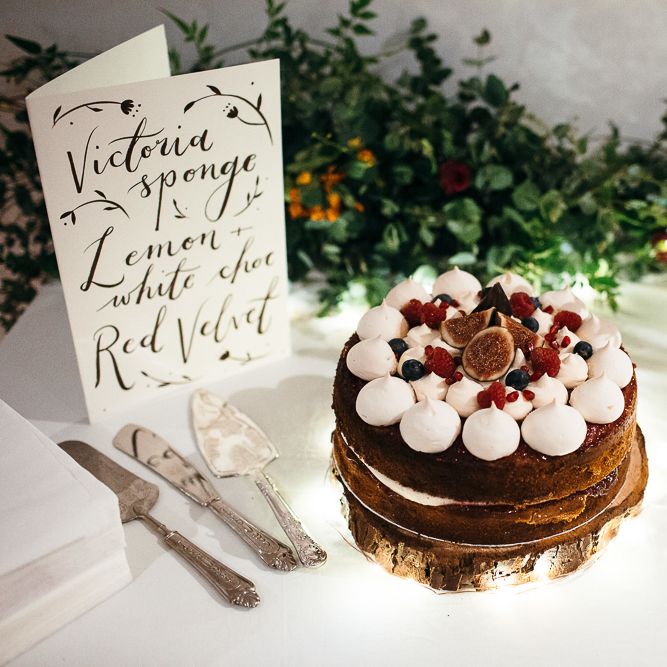 homemade Wedding Cakes | Floral Cake Topper | Relaxed Industrial Wedding at Ocean Studios, Plymouth | Freckle Photography