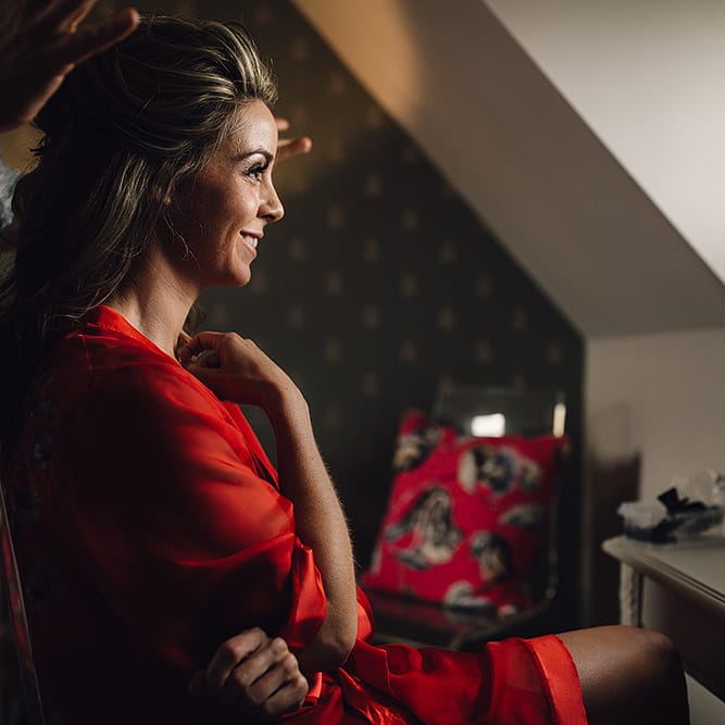 Beautiful Bride Getting Ready For Wedding