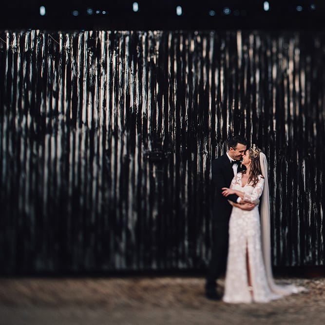 Hermione De Paula Bespoke Wedding Dress & Luna Bea Headpiece