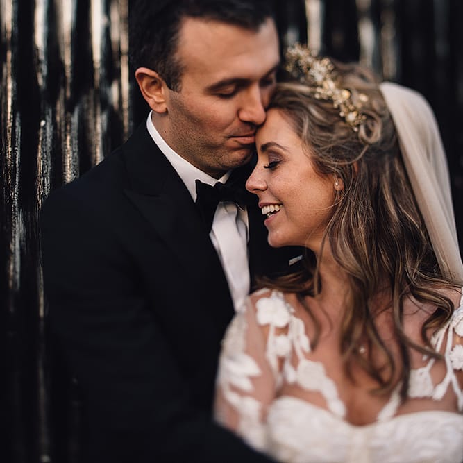 Hermione De Paula Bespoke Wedding Dress & Luna Bea Headpiece