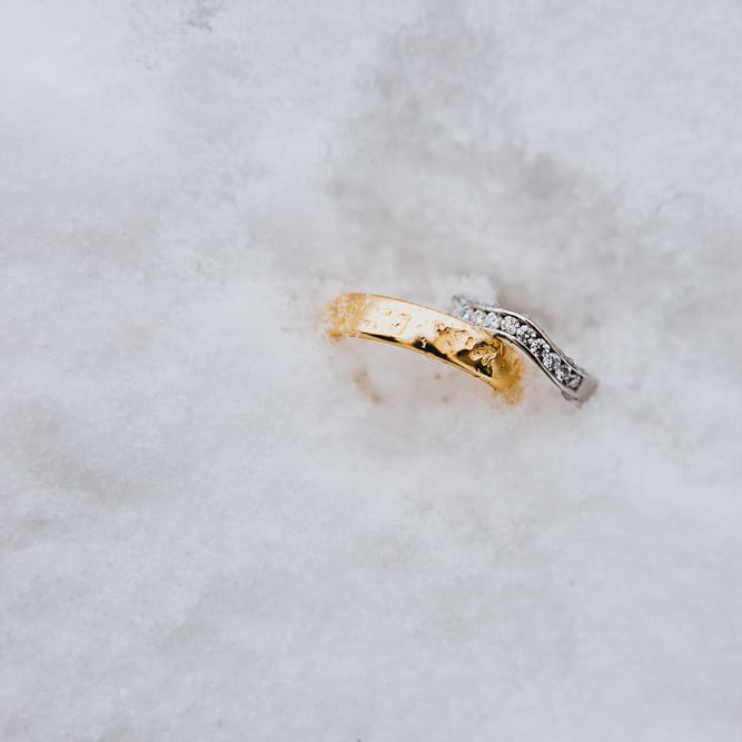 Wedding Bands in the Snow