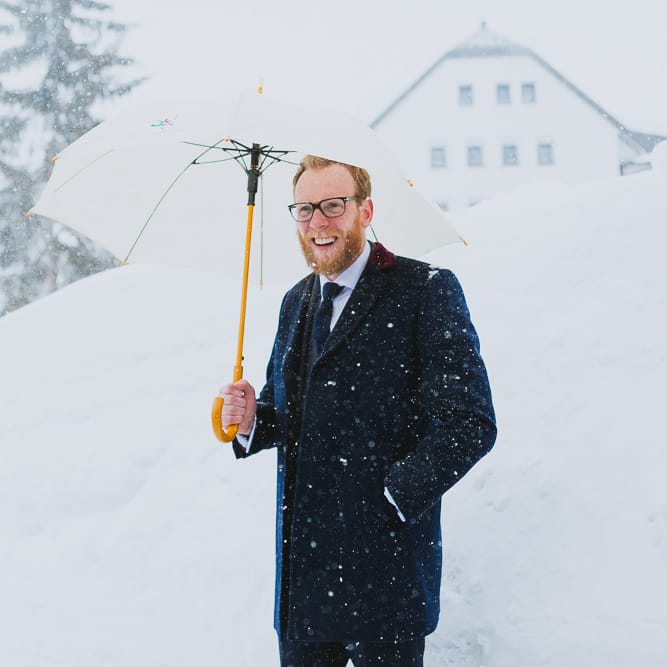 Groom in the Snow