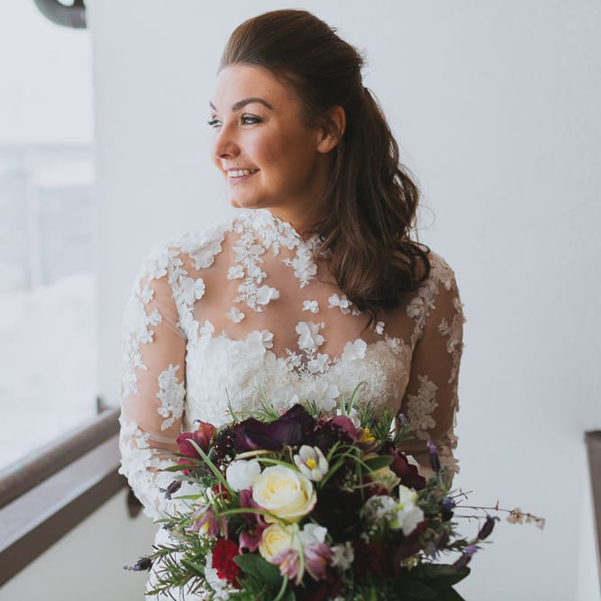 Bride in Ian Stuart Wedding Dress