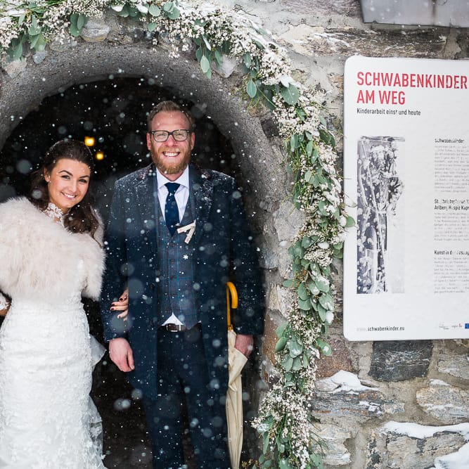 Bride & Groom Floral Arch