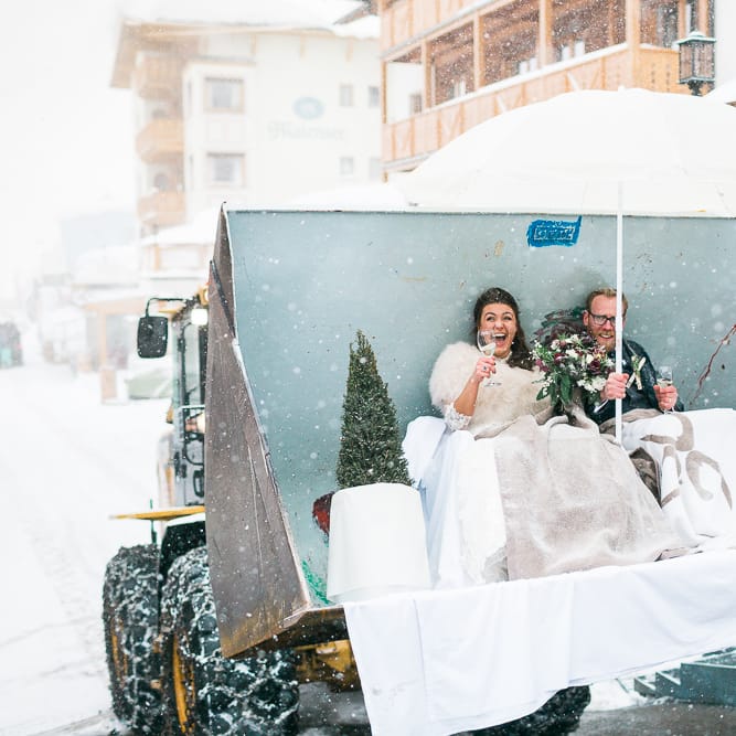 Snow Plough Wedding Transport