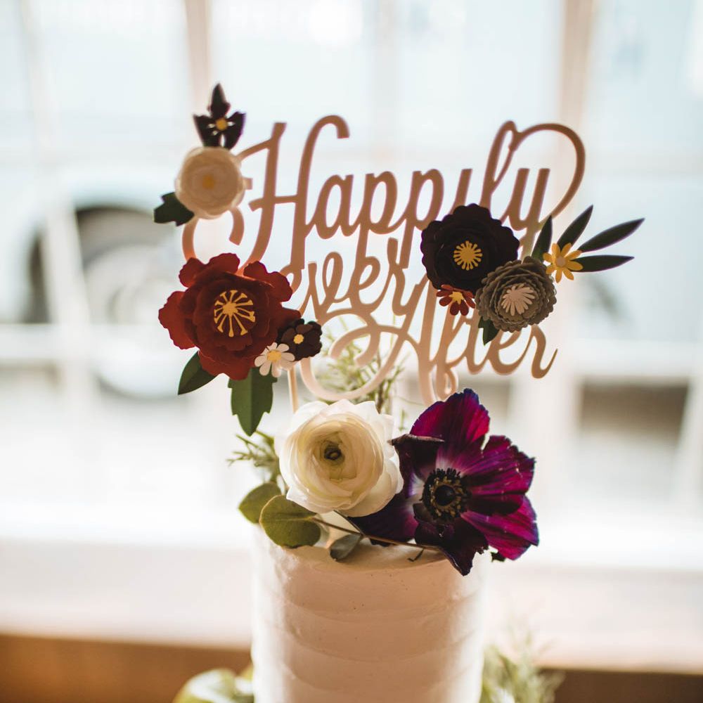 White Buttercream Wedding Cake With Fresh Flowers // Pub Wedding At The White Horse Chichester With Bride In Limor Rosen And Groom In Ted Baker With Images From Victoria Popova Photography