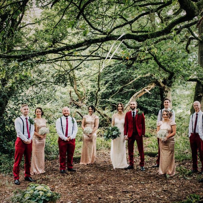 Wedding Party | Stylish Woodland Wedding in Cheshire | Clara Cooper Photography | Story Board Weddings Films