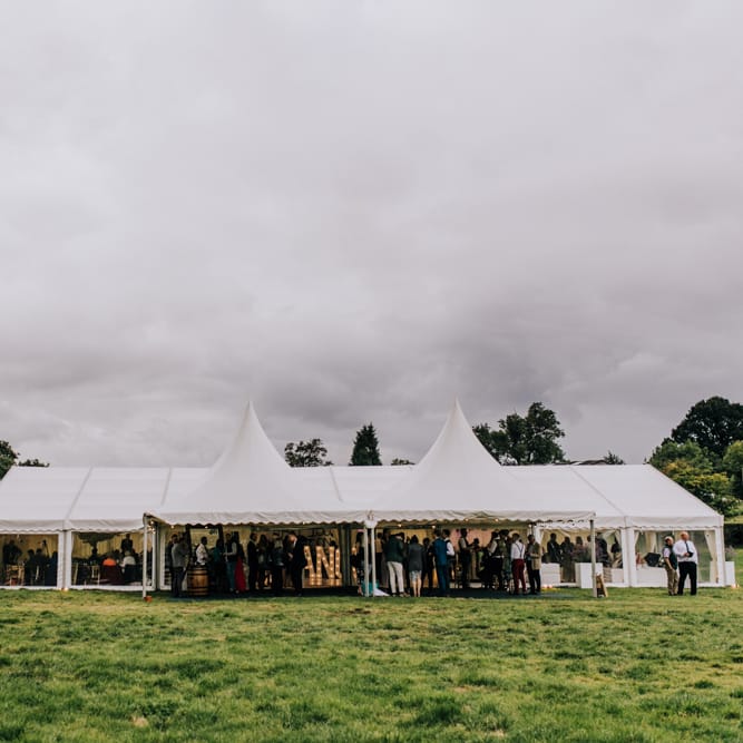 Marquee Reception | Stylish Woodland Wedding in Cheshire | Clara Cooper Photography | Story Board Weddings Films