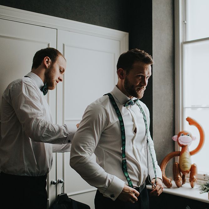 Groom In Braces For Wedding Day