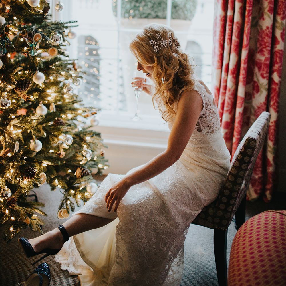 Intimate Winter Wedding At The Haymarket Hotel London With Bride In Caroline Castigliano