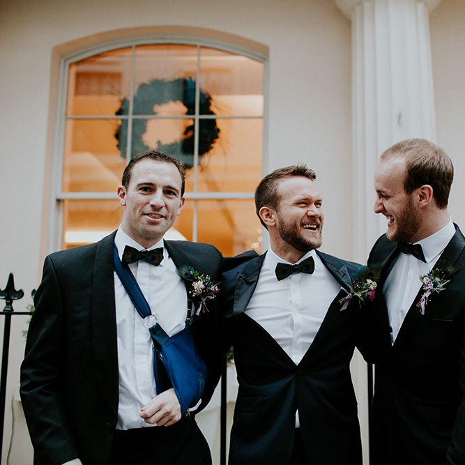 Groom & Groomsmen In Black Tie