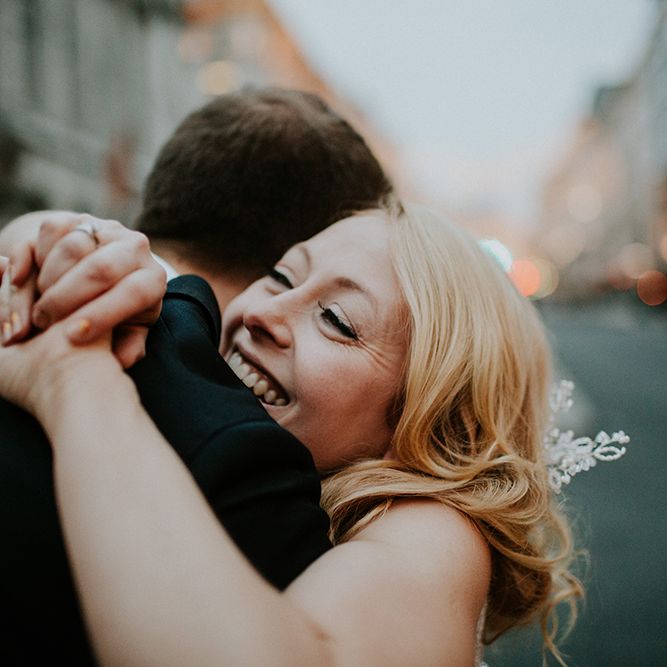 Intimate Winter Wedding At The Haymarket Hotel London With Bride In Caroline Castigliano