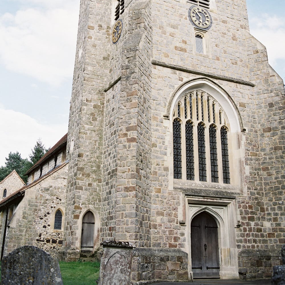 Church Wedding With Floral Arch // Image By Taylor And Porter