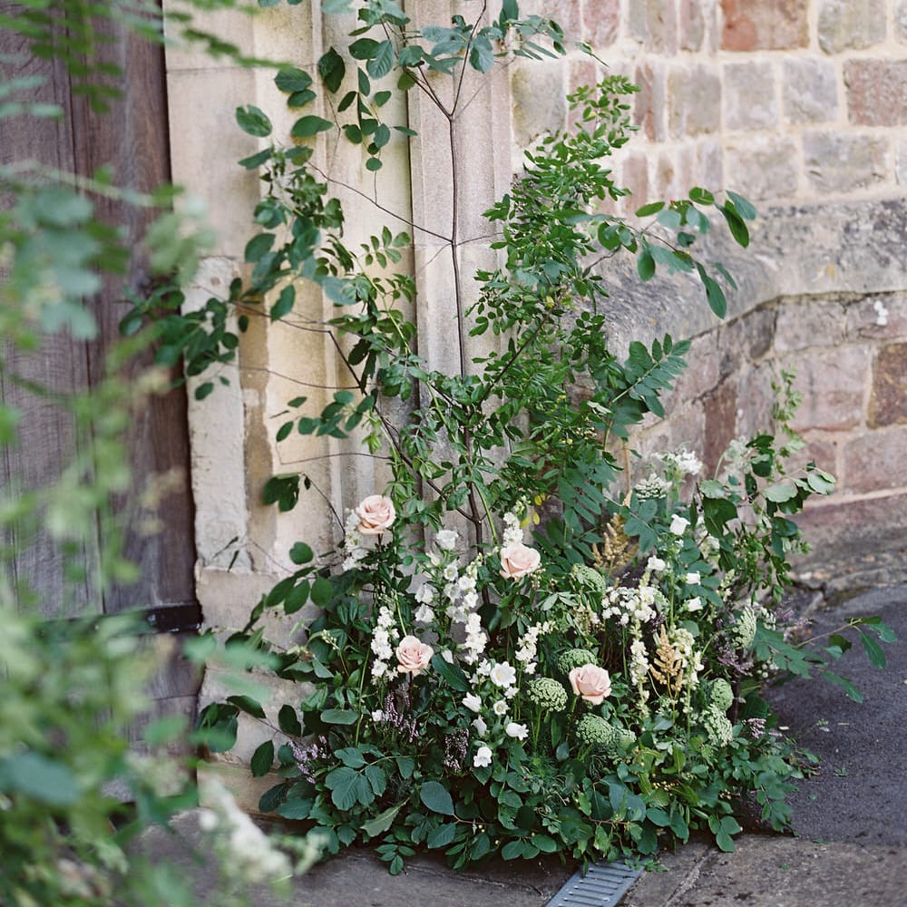 Church Wedding With Floral Arch // Image By Taylor And Porter