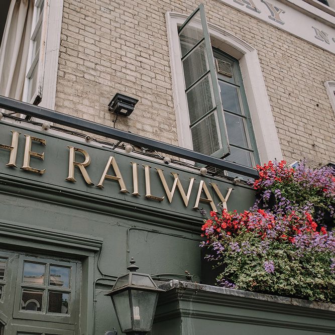 Local Pub | White and Silver English Country Garden At Home Marquee Wedding | Jason Mark Harris Photography