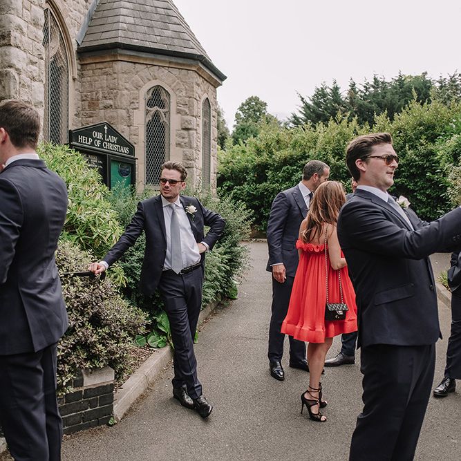 Wedding Guests | White and Silver English Country Garden At Home Marquee Wedding | Jason Mark Harris Photography