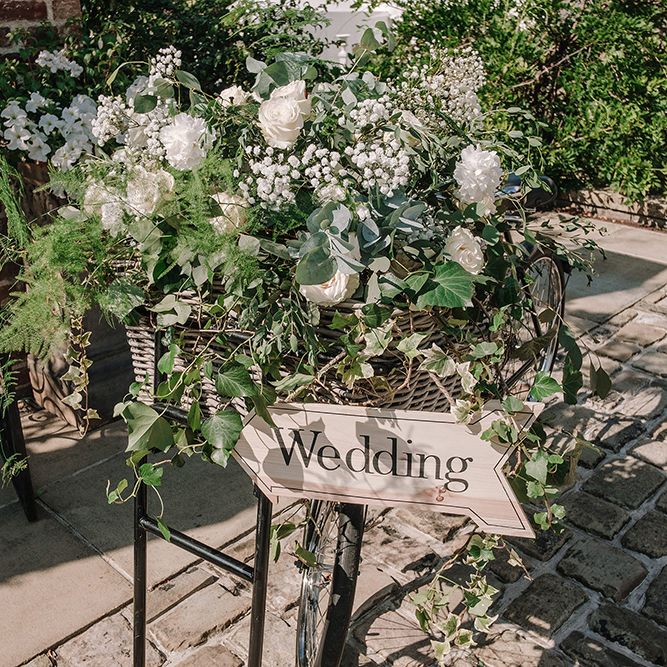 Bicycle Wedding Decor | White and Silver English Country Garden At Home Marquee Wedding | Jason Mark Harris Photography