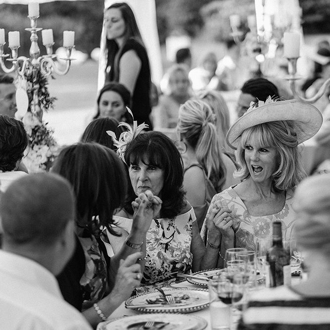 Wedding Guests | White and Silver English Country Garden At Home Marquee Wedding | Jason Mark Harris Photography