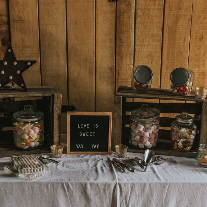 DIY Barn Wedding With Fairy Lights At The Great Barn Titchfield With Bride In Rolling In Roses Dress & Images From Joasis Photography