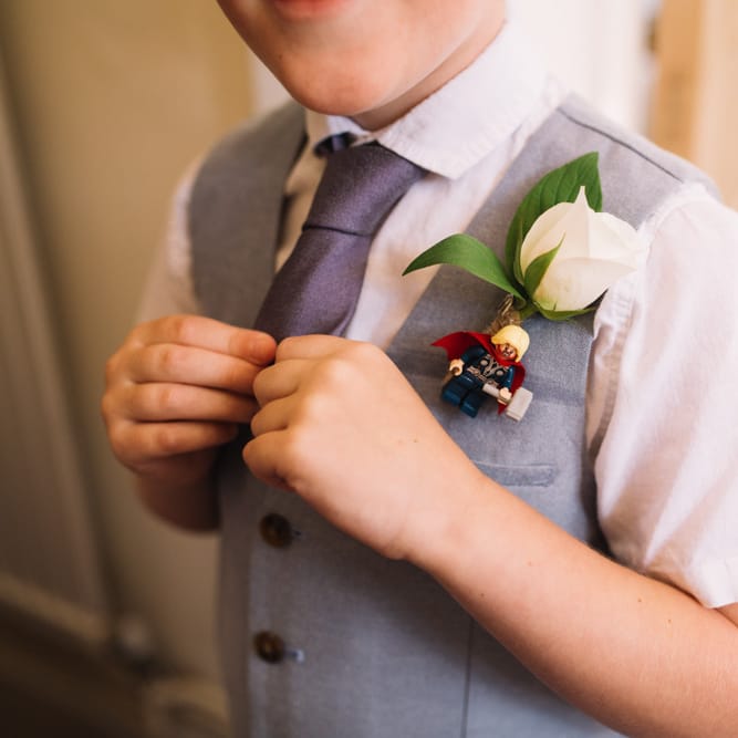 Page Boy with Flower & Lego Buttonhole