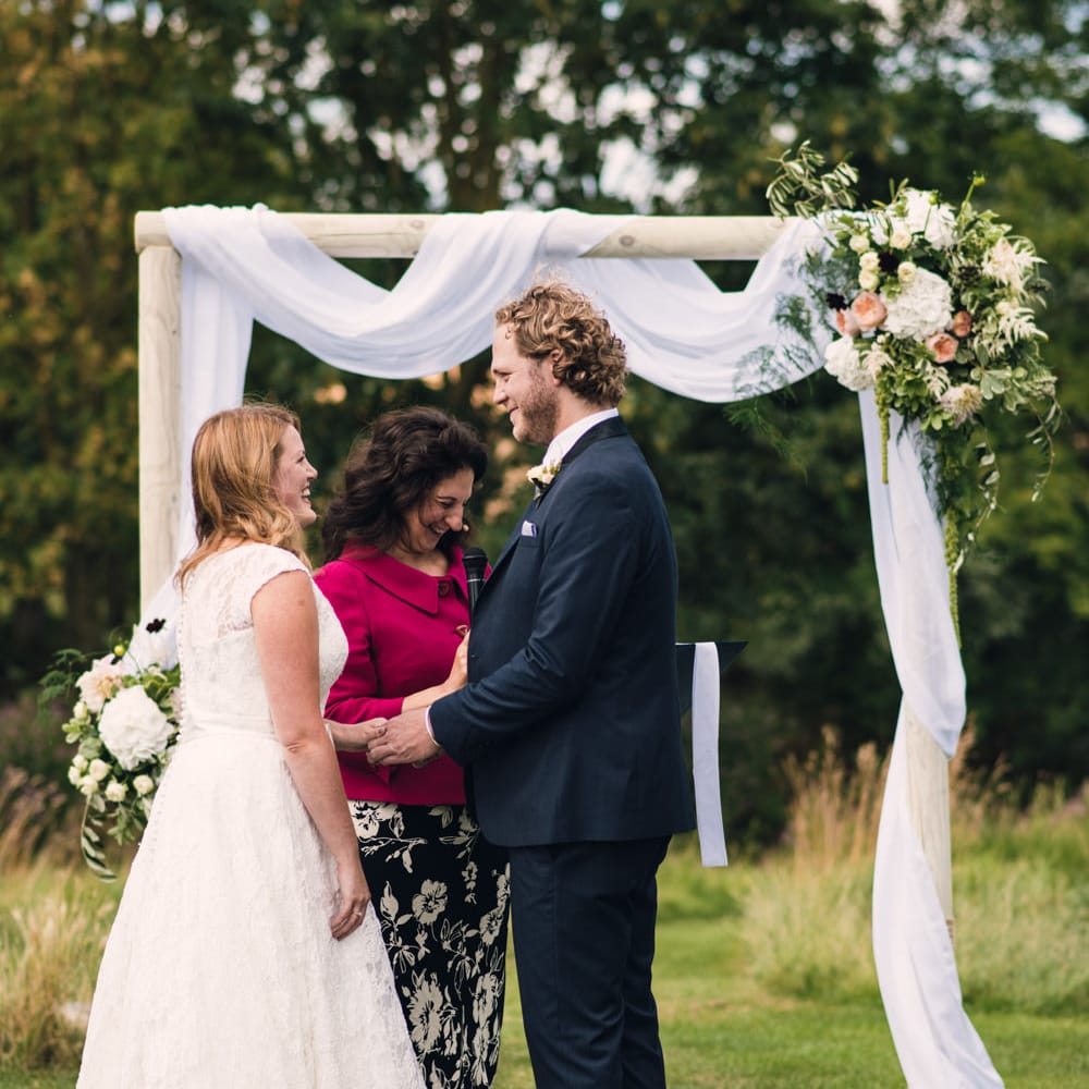 Bride & Groom Outdoor Wedding Ceremony