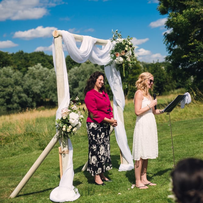 Readings at Outdoor Wedding Ceremony