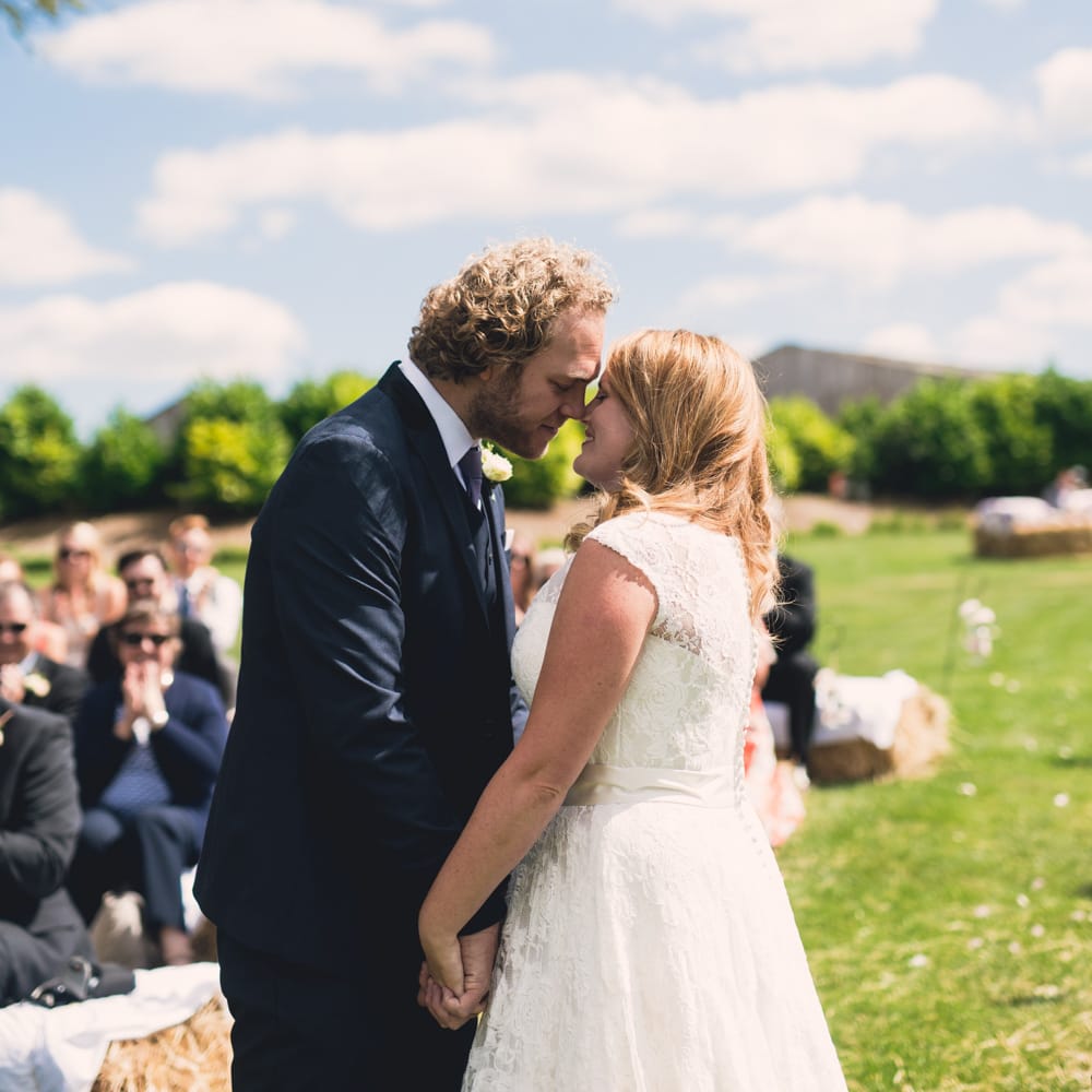 Bride & Groom Outdoor Wedding Ceremony