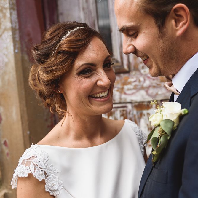 Wiltons Music Hall Wedding With Bride In Paloma Blanca And Bridesmaids In Sequinned Adrianna Papell Gowns Images By Jackson & Co Photography