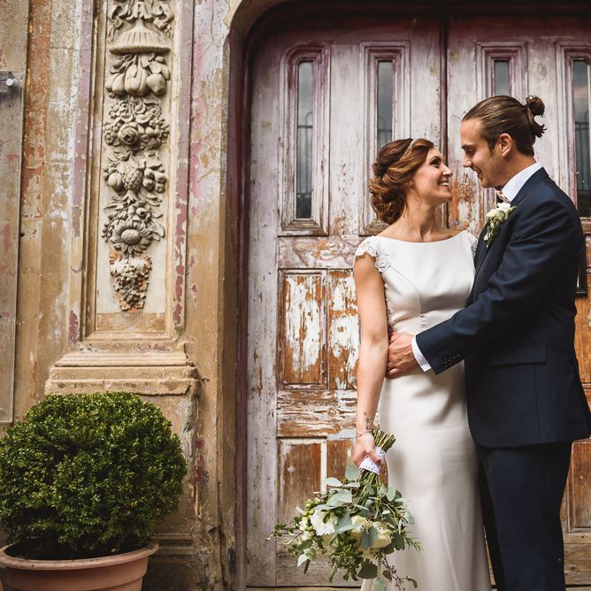 Wiltons Music Hall Wedding With Bride In Paloma Blanca And Bridesmaids In Sequinned Adrianna Papell Gowns Images By Jackson & Co Photography