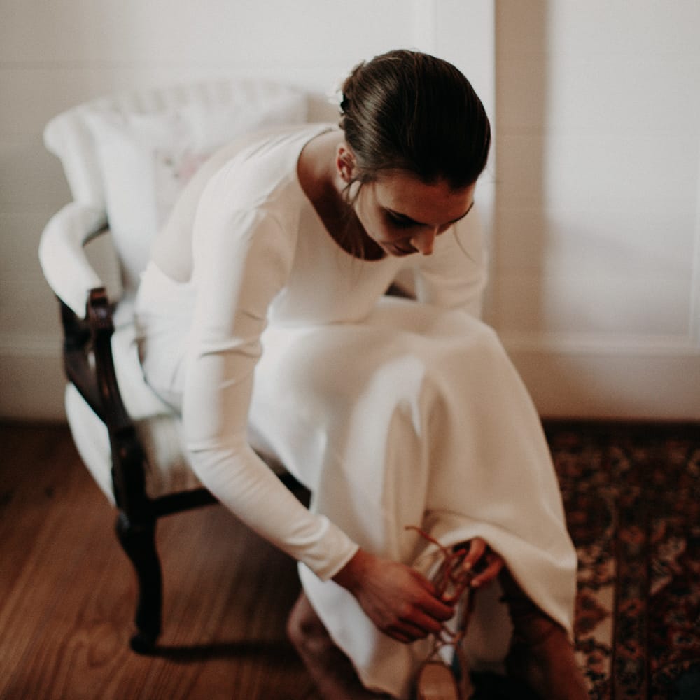 Elegant Bride in Houghton NYC Backless Gown | Stylish Outdoor Wedding at The Oaks Estate, Greyton, South Africa | Fiona Clair Photography | Ebert Steyn Films