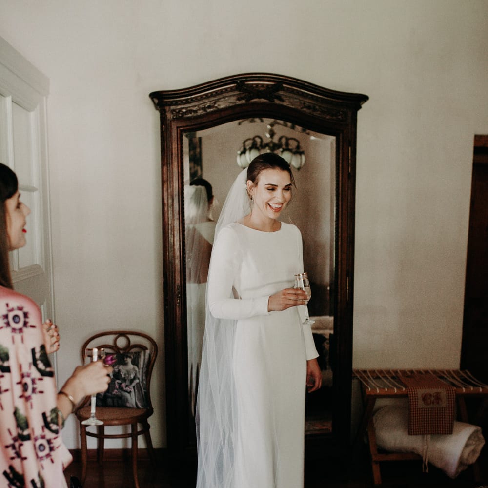 Beautiful Bride in Houghton NYC Bridal Gown | Stylish Outdoor Wedding at The Oaks Estate, Greyton, South Africa | Fiona Clair Photography | Ebert Steyn Films