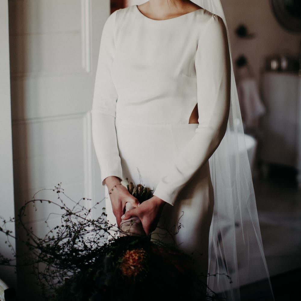 Beautiful Bride in Houghton NYC Gown | Stylish Outdoor Wedding at The Oaks Estate, Greyton, South Africa | Fiona Clair Photography | Ebert Steyn Films
