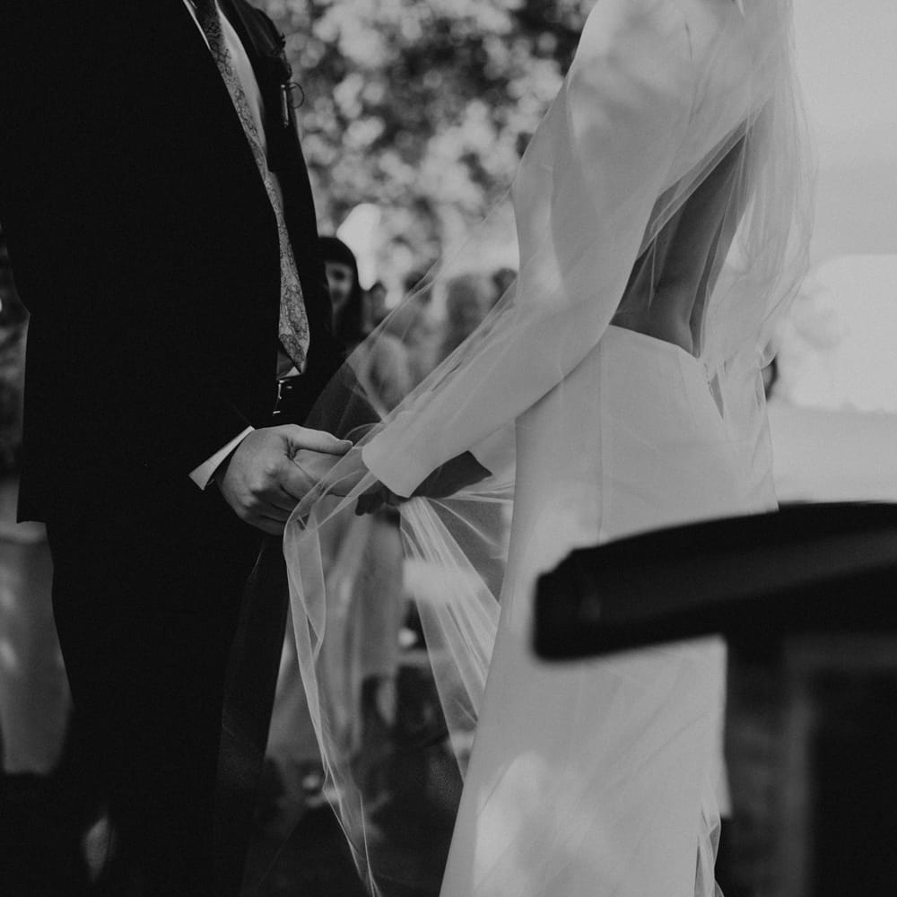 Wedding Ceremony | Bride in Houghton NYC Bridal Gown | Groom in Armani Suit | Stylish Outdoor Wedding at The Oaks Estate, Greyton, South Africa | Fiona Clair Photography | Ebert Steyn Films